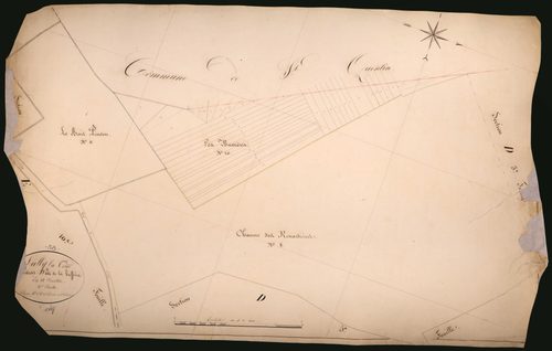 Suilly-la-Tour, cadastre ancien : plan parcellaire de la section D dite de la Buffière, feuille 4