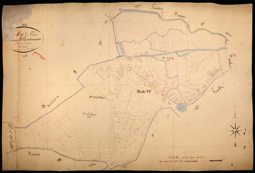 Suilly-la-Tour, cadastre ancien : plan parcellaire de la section C dite de Champcelée, feuille 12
