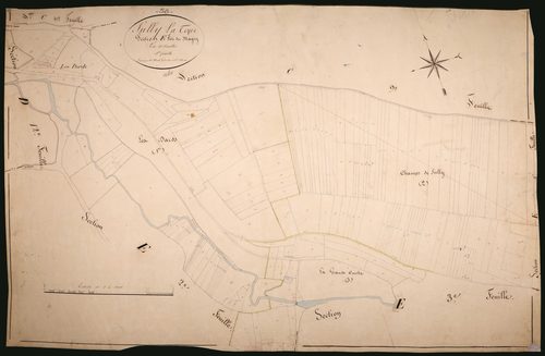 Suilly-la-Tour, cadastre ancien : plan parcellaire de la section E dite du Magny, feuille 1