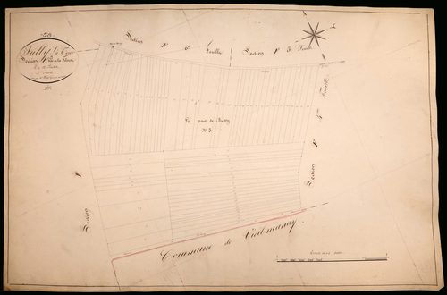Suilly-la-Tour, cadastre ancien : plan parcellaire de la section F dite de la Filouse, feuille 3