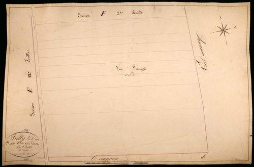 Suilly-la-Tour, cadastre ancien : plan parcellaire de la section F dite de la Filouse, feuille 1
