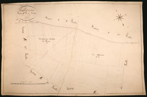 Suilly-la-Tour, cadastre ancien : plan parcellaire de la section E dite du Magny, feuille 4