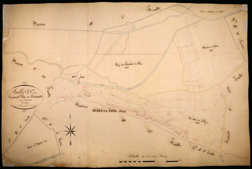 Suilly-la-Tour, cadastre ancien : plan parcellaire de la section C dite de Champcelée, feuille 11