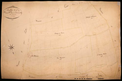 Suilly-la-Tour, cadastre ancien : plan parcellaire de la section C dite de Champcelée, feuille 2