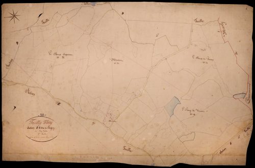 Tazilly, cadastre ancien : plan parcellaire de la section E dite de Rigny, feuille 5