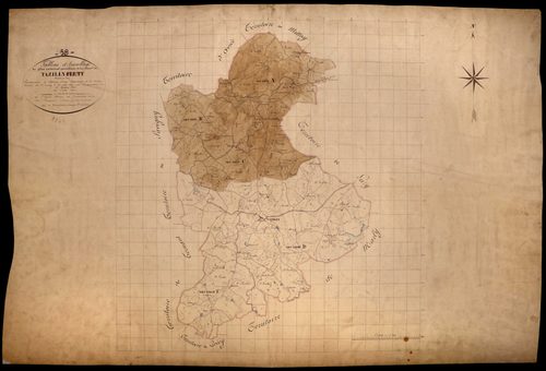 Tazilly, cadastre ancien : tableau d'assemblage
