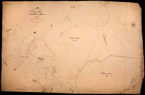 Tazilly, cadastre ancien : plan parcellaire de la section D dite de Barnaud, feuille 4