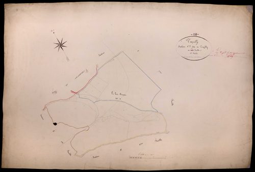 Tazilly, cadastre ancien : plan parcellaire de la section C dite de Tazilly, feuille 1