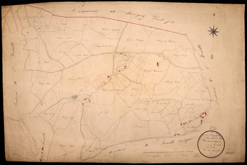Ternant, cadastre ancien : plan parcellaire de la section C dite de Satenot, feuille 2