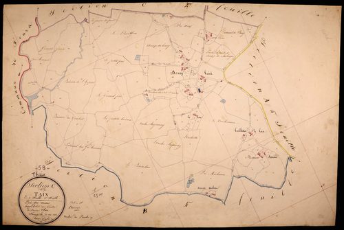 Thaix, cadastre ancien : plan parcellaire de la section C dite de Thaix, feuille 3