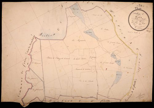Thaix, cadastre ancien : plan parcellaire de la section C dite de Thaix, feuille 2