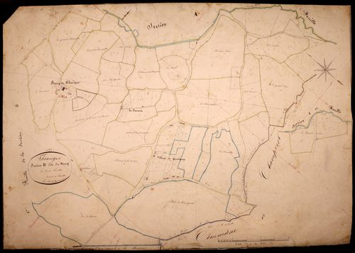 Thianges, cadastre ancien : plan parcellaire de la section B dite du Bourg, feuille 3