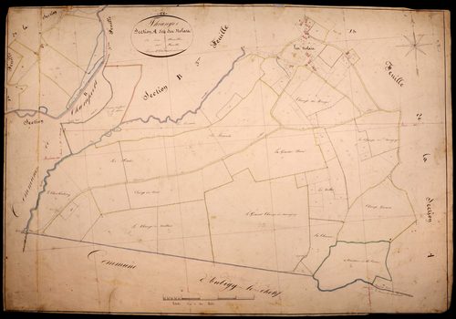 Thianges, cadastre ancien : plan parcellaire de la section A dite des Nolats, feuille 2