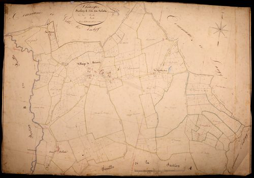 Thianges, cadastre ancien : plan parcellaire de la section A dite des Nolats, feuille 1