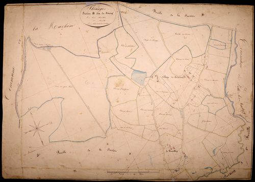 Thianges, cadastre ancien : plan parcellaire de la section B dite du Bourg, feuille 2