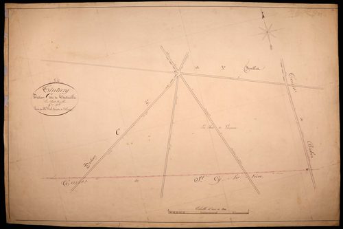 Tintury, cadastre ancien : plan parcellaire de la section C dite de Touteuille, feuille 4
