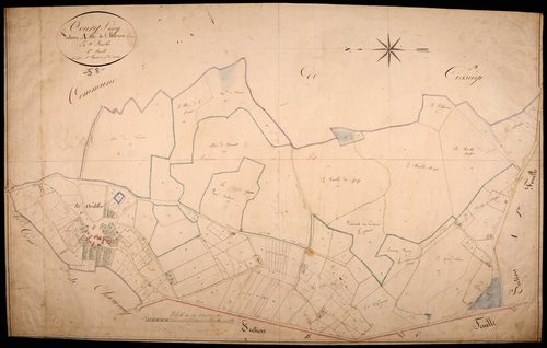 Toury-Lurcy, cadastre ancien : plan parcellaire de la section A dite de L'Alibrou, feuille 1