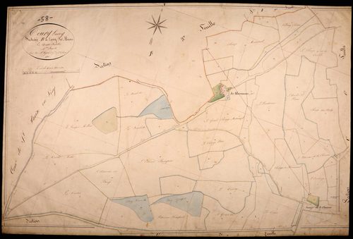 Toury-Lurcy, cadastre ancien : plan parcellaire de la section B dite de Lurcy-sur-Abron, feuille 4
