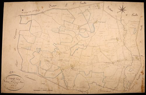 Toury-Lurcy, cadastre ancien : plan parcellaire de la section C dite de Toury-sur-Abron, feuille 2