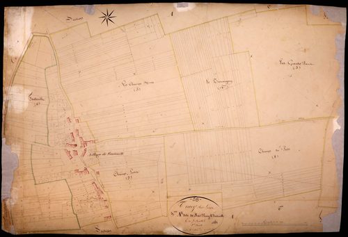 Tracy-sur-Loire, cadastre ancien : plan parcellaire de la section A dite de Bois Fleury et Fontenille, feuille 2