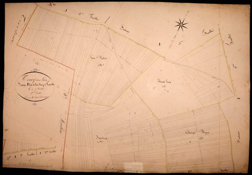 Tracy-sur-Loire, cadastre ancien : plan parcellaire de la section A dite de Bois Fleury et Fontenille, feuille 3