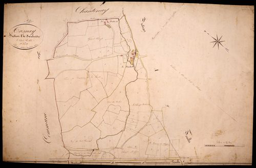 Tresnay, cadastre ancien : plan parcellaire de la section A dite de Saulnières, feuille 1