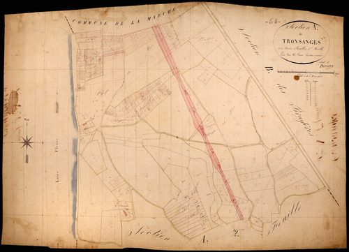 Tronsanges, cadastre ancien : plan parcellaire de la section A dite de Tronsanges, feuille 1