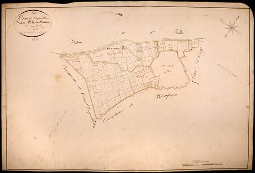 Trucy-l'Orgueilleux, cadastre ancien : plan parcellaire de la section C dite du Château de Trucy, feuille 2