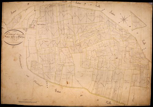 Trucy-l'Orgueilleux, cadastre ancien : plan parcellaire de la section C dite du Château de Trucy, feuille 1