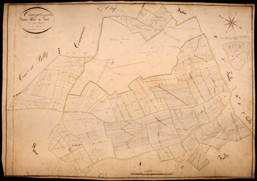 Trucy-l'Orgueilleux, cadastre ancien : plan parcellaire de la section A dite de Laré, feuille 2