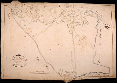 Vandenesse, cadastre ancien : plan parcellaire de la section A dite de Nourry, feuille 2