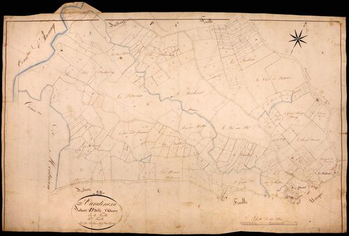 Vandenesse, cadastre ancien : plan parcellaire de la section D dite d'Aron, feuille 3