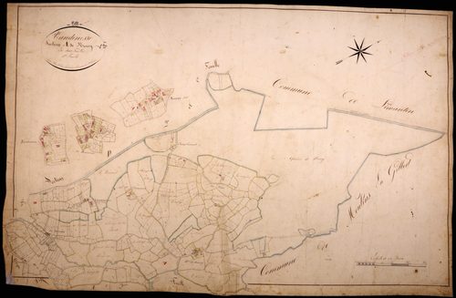 Vandenesse, cadastre ancien : plan parcellaire de la section A dite de Nourry, feuille 1