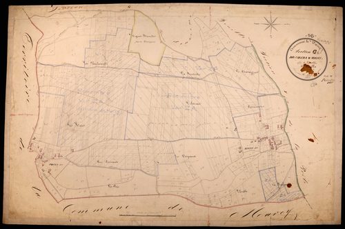 Varzy, cadastre ancien : plan parcellaire de la section G dite de Coeurs et Migny, feuille 1
