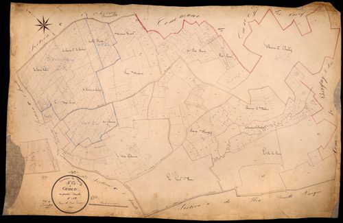 Varzy, cadastre ancien : plan parcellaire de la section C dite de Charlay, feuille 4