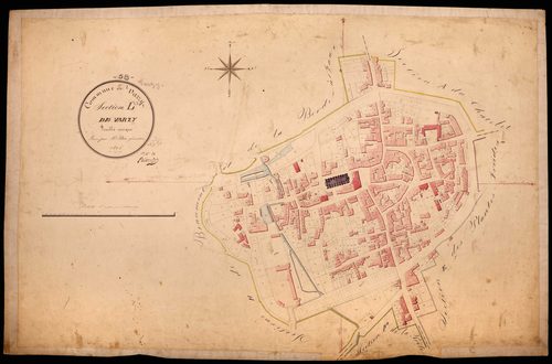 Varzy, cadastre ancien : plan parcellaire de la section L dite de Varzy