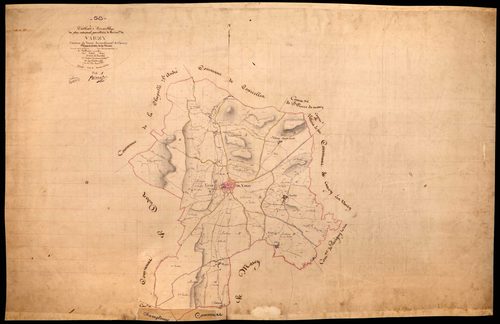 Varzy, cadastre ancien : tableau d'assemblage