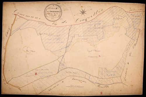 Varzy, cadastre ancien : plan parcellaire de la section A dite de Châtelet, feuille 1