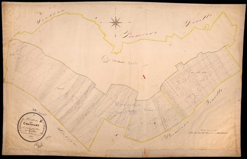 Varzy, cadastre ancien : plan parcellaire de la section A dite de Châtelet, feuille 2