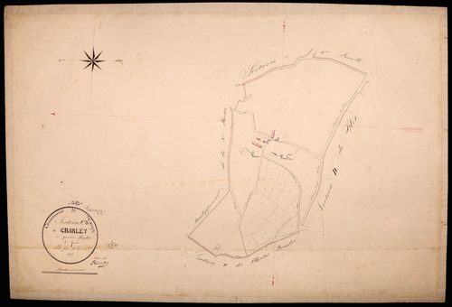 Varzy, cadastre ancien : plan parcellaire de la section C dite de Charlay, feuille 3