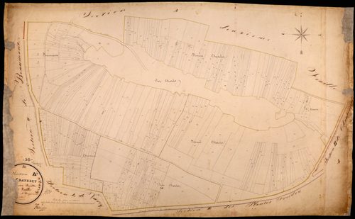 Varzy, cadastre ancien : plan parcellaire de la section A dite de Châtelet, feuille 4