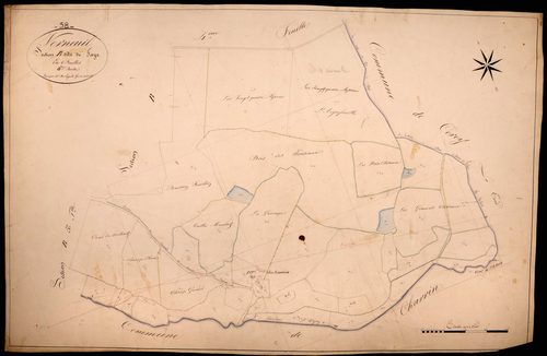 Verneuil, cadastre ancien : plan parcellaire de la section B dite de Faye, feuille 6