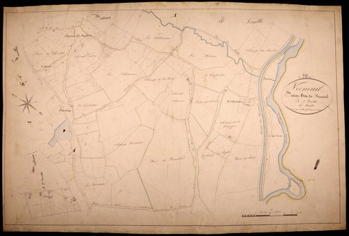 Verneuil, cadastre ancien : plan parcellaire de la section A dite de Verneuil, feuille 4