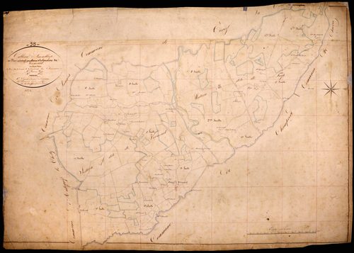 Verneuil, cadastre ancien : tableau d'assemblage