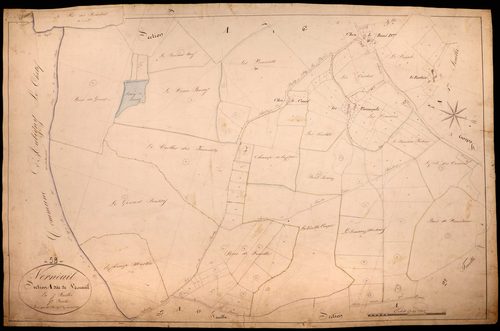 Verneuil, cadastre ancien : plan parcellaire de la section A dite de Verneuil, feuille 7