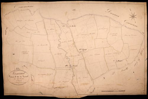 Verneuil, cadastre ancien : plan parcellaire de la section A dite de Verneuil, feuille 6
