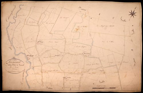 Verneuil, cadastre ancien : plan parcellaire de la section A dite de Verneuil, feuille 2