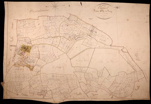 Vignol, cadastre ancien : plan parcellaire de la section B dite de Poray, feuille 3