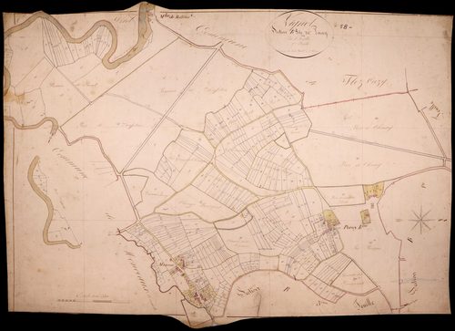 Vignol, cadastre ancien : plan parcellaire de la section B dite de Poray, feuille 2