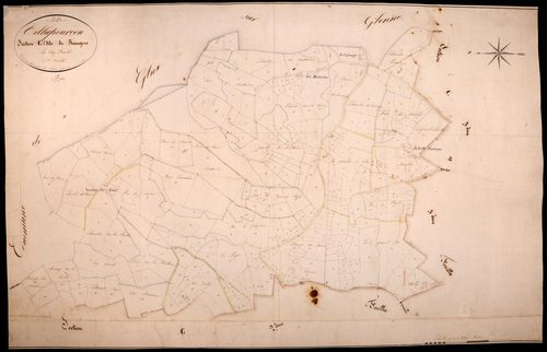 Villapourçon, cadastre ancien : plan parcellaire de la section C dite de Rangère, feuille 1